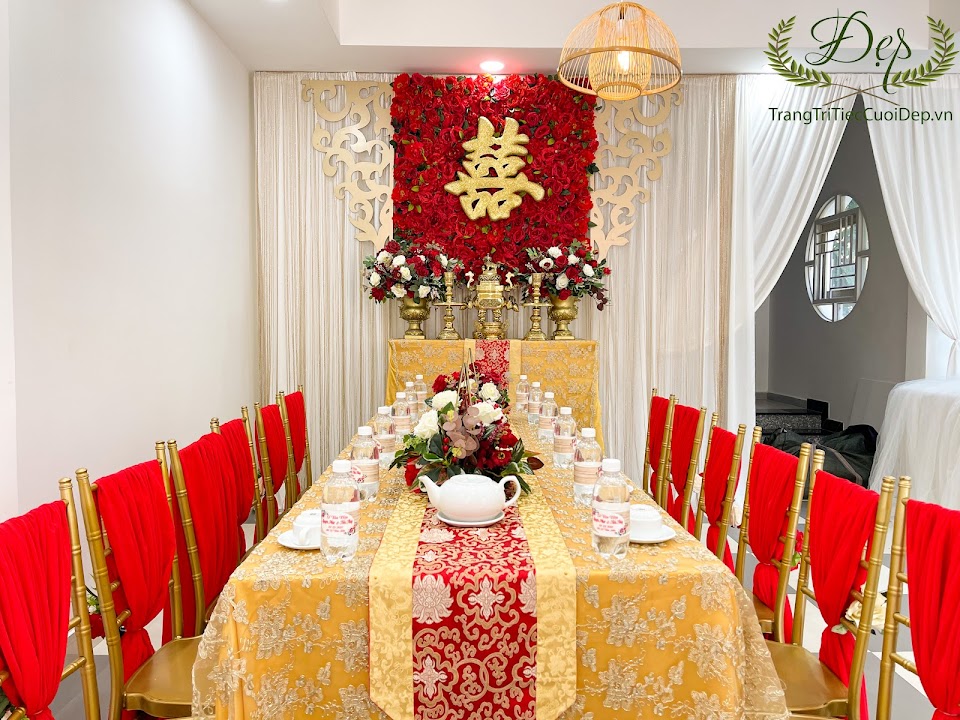 Trang trí gia tiên tone đỏ và 5 sai lầm cần tránh